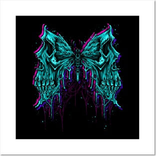 evil butterfly skull monster of death Posters and Art